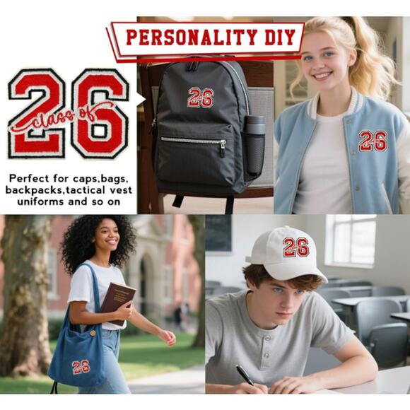 Class of 2026 Large Iron On Patches, 2026 Graduation Patch - Picture 4 of 5